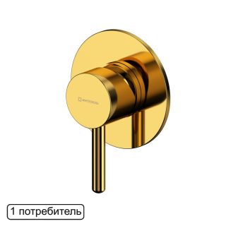 Встраиваемый смеситель для душа Omnires Y золото Y1245GL